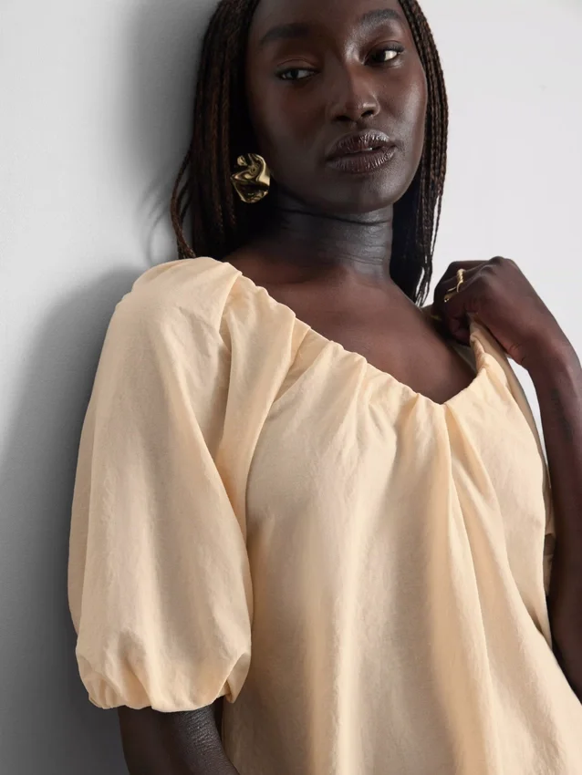 Puffihihainen mini-smock-meko