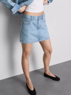 Puuvilladenim-minihame