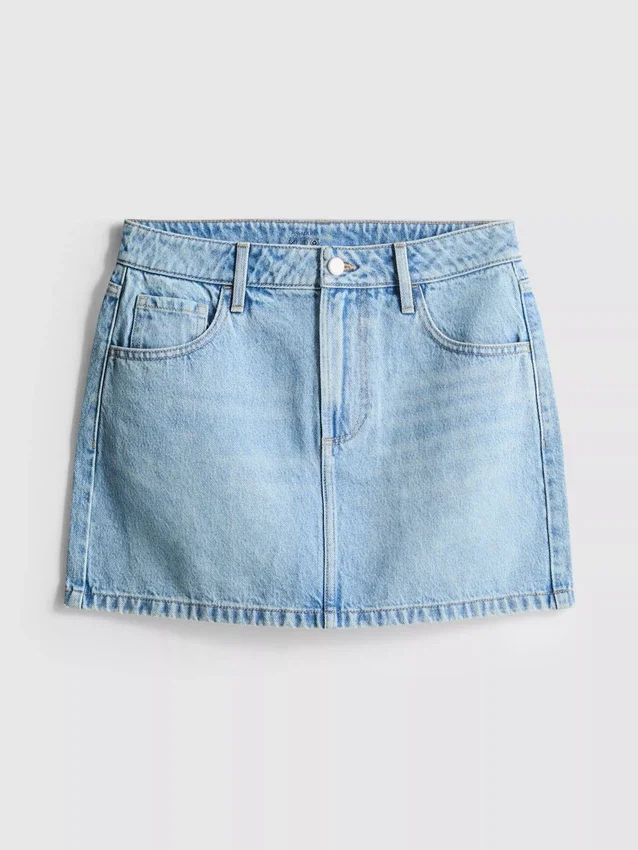 Puuvilladenim-minihame
