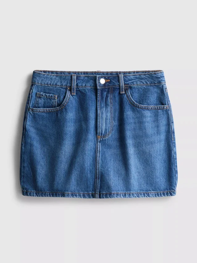 Puuvilladenim-minihame