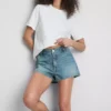 Puuvilladenim-minishortsit