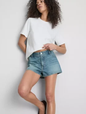 Puuvilladenim-minishortsit