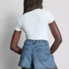 Puuvilladenimiset A-linjaiset shortsit