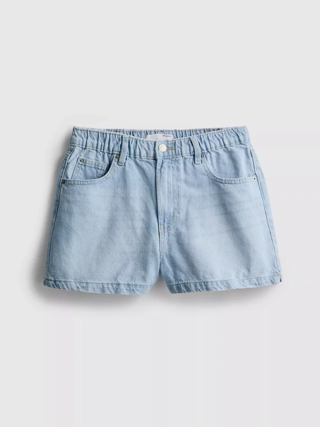 Puuvilladenimiset A-linjaiset shortsit