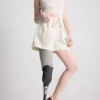 Puuvilladenimiset jogger-shortsit