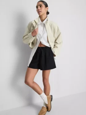Puuvilladenimiset jogger-shortsit