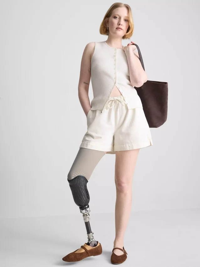 Puuvilladenimiset jogger-shortsit