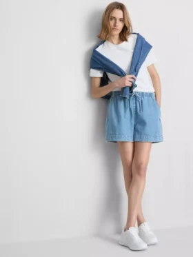 Puuvilladenimiset jogger-shortsit