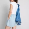 Puuvilladenimiset jogger-shortsit