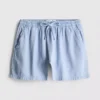 Puuvilladenimiset jogger-shortsit
