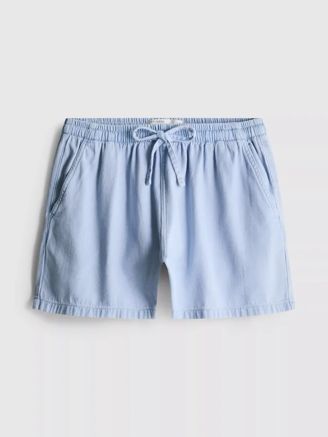 Puuvilladenimiset jogger-shortsit