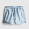 Puuvilladenimiset jogger-shortsit