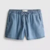Puuvilladenimiset jogger-shortsit
