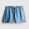 Puuvilladenimiset jogger-shortsit