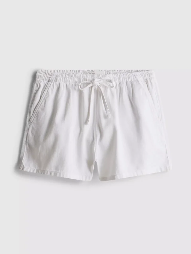 Puuvilladenimiset jogger-shortsit