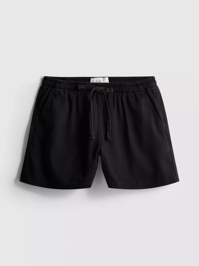 Puuvilladenimiset jogger-shortsit