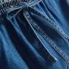 Puuvilladenimiset jogger-shortsit