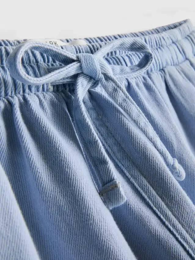 Puuvilladenimiset jogger-shortsit
