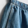 Puuvilladenimiset jogger-shortsit
