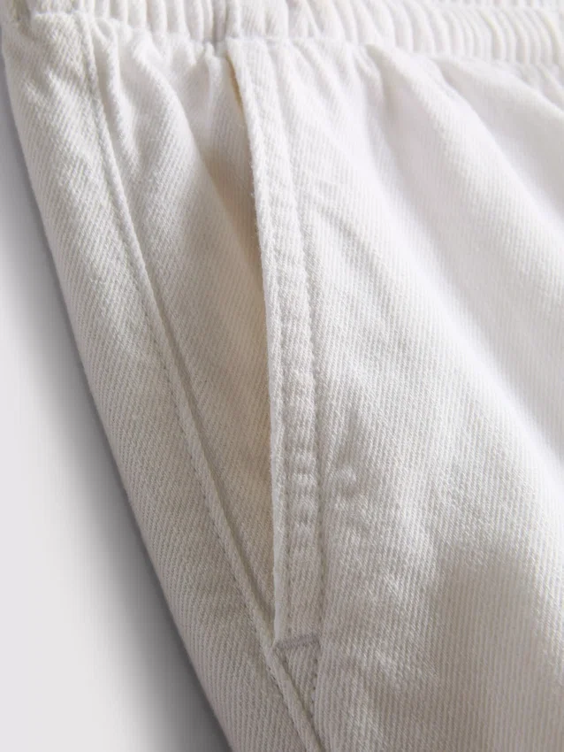 Puuvilladenimiset jogger-shortsit