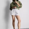 Puuvilladenimiset juoksushortsit