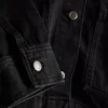 Puuvillainen denimtakki, jossa on paikkatasku