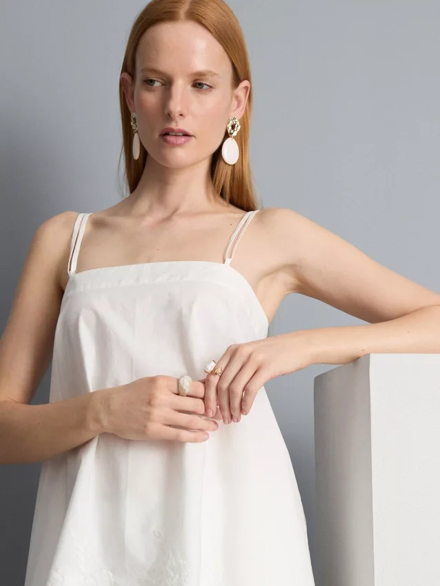 Puuvillainen hanky-helma-cami-toppi