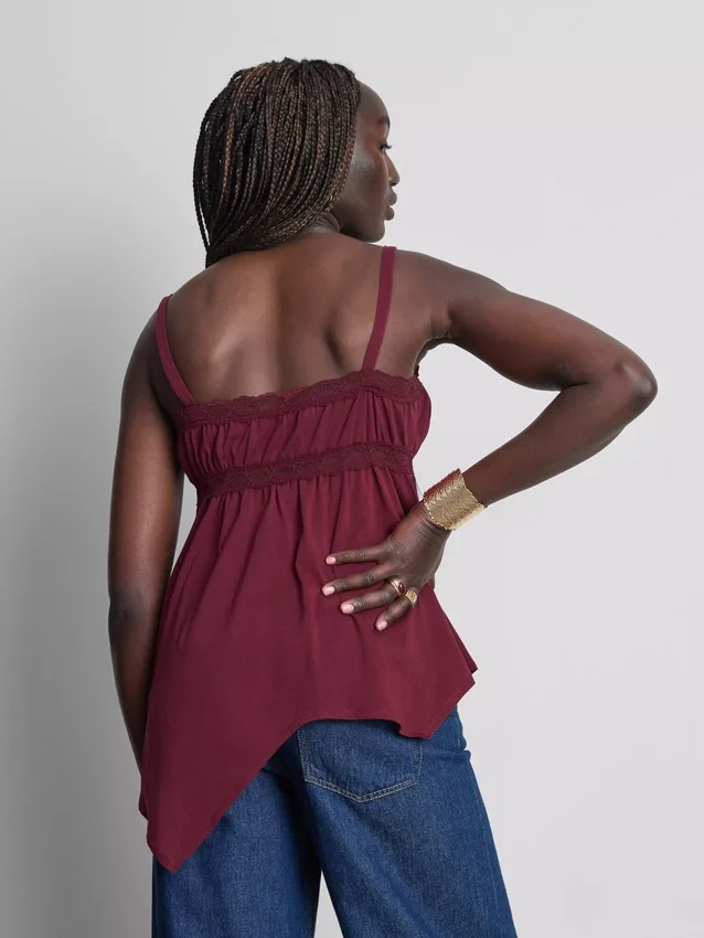Puuvillainen hanky-helma-cami-toppi