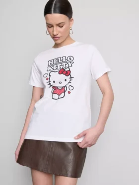Puuvillainen Hello Kitty -kuvituspaita
