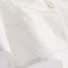 Puuvillainen lyhyt cutwork-cami-toppi