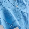 Puuvillainen lyhyt cutwork-cami-toppi