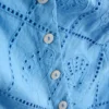 Puuvillainen lyhyt cutwork-cami-toppi