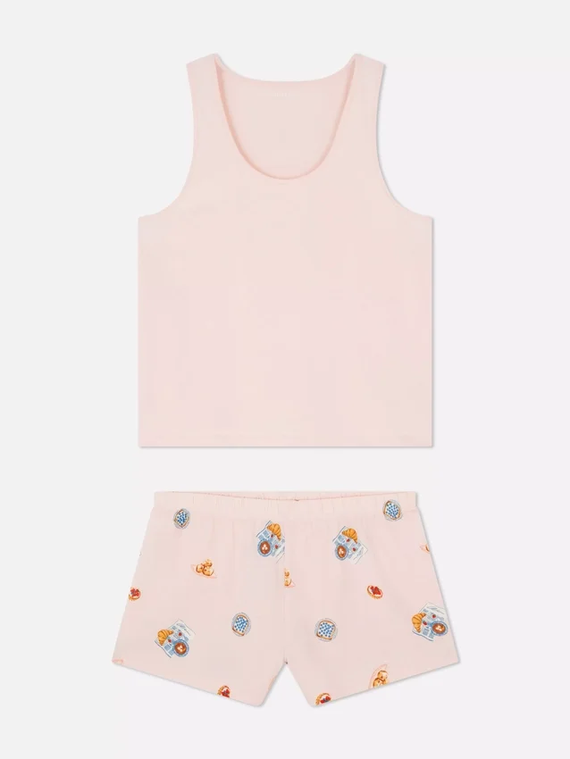 Puuvillainen lyhythihainen pyjama
