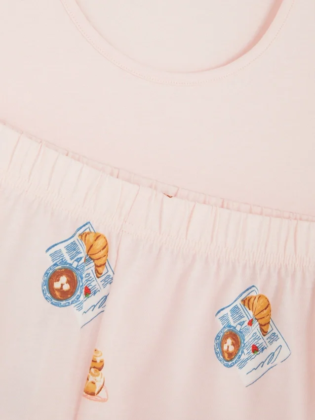 Puuvillainen lyhythihainen pyjama