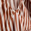 Puuvillainen raidallinen midaxi-tyylinen smock-mekko