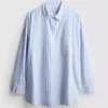 Puuvillainen raidallinen oxford-pyjama