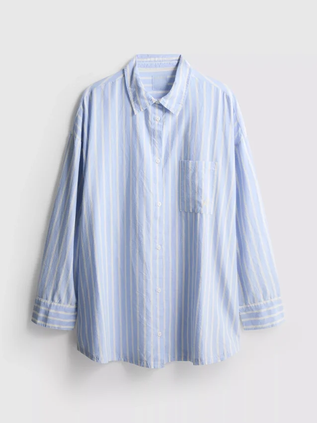 Puuvillainen raidallinen oxford-pyjama