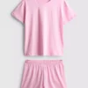 Puuvillainen T-paita-tyyppinen lyhythihainen pyjama