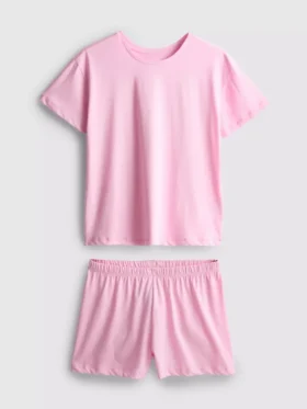 Puuvillainen T-paita-tyyppinen lyhythihainen pyjama