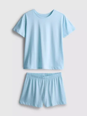 Puuvillainen T-paita-tyyppinen lyhythihainen pyjama