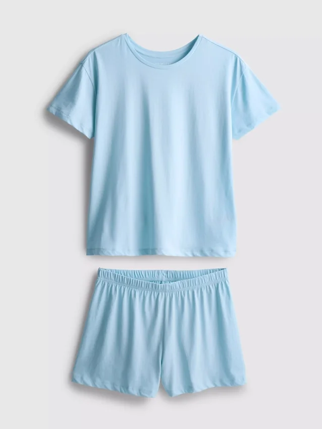 Puuvillainen T-paita-tyyppinen lyhythihainen pyjama