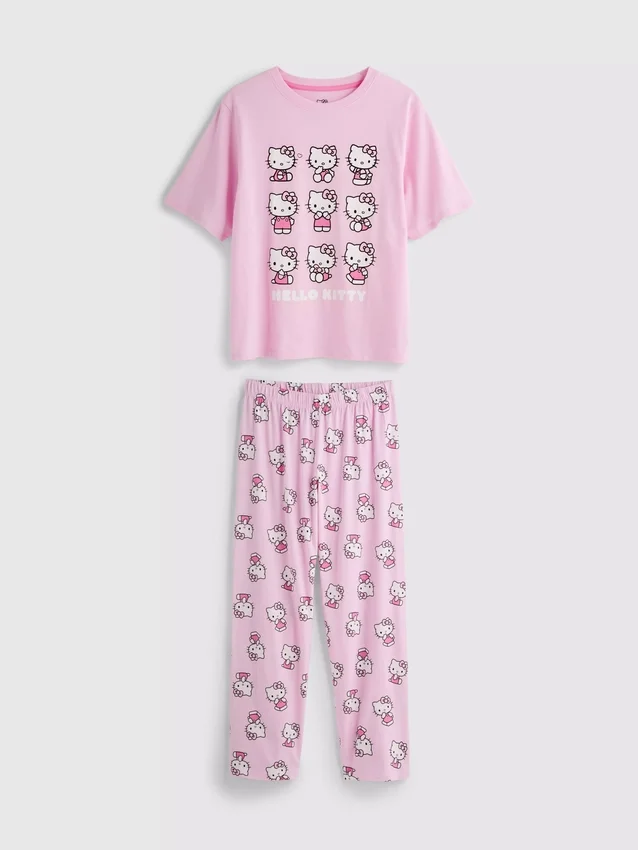 Puuvillaiset Hello Kitty -hahmopyjamat