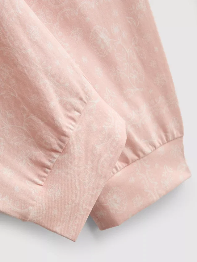 Puuvillaiset painetut lyhythihaiset pyjamat