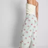 Puuvillaiset painetut pyjamahousut