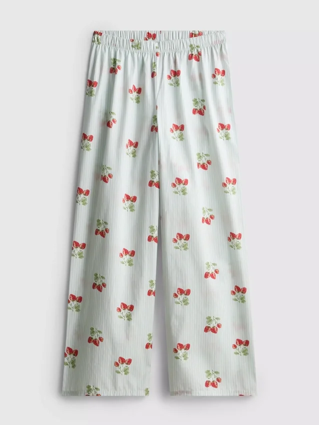 Puuvillaiset painetut pyjamahousut