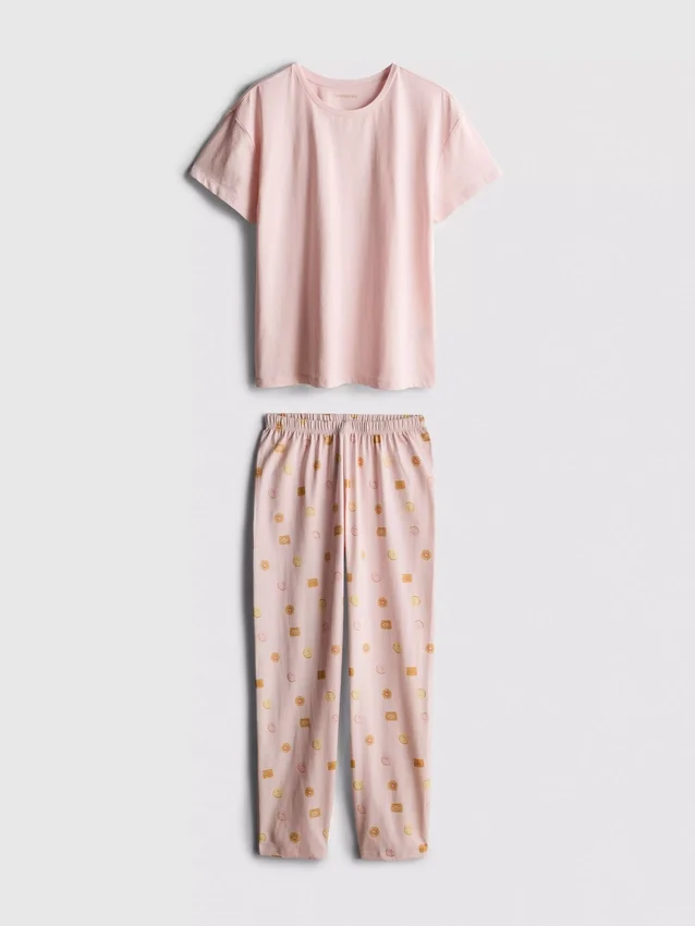 Puuvillaiset painetut pyjamat