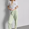 Puuvillaiset pyöreäkaulaiset painetut pyjamat
