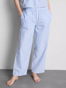Puuvillaiset raidalliset oxford-pyjamahousut