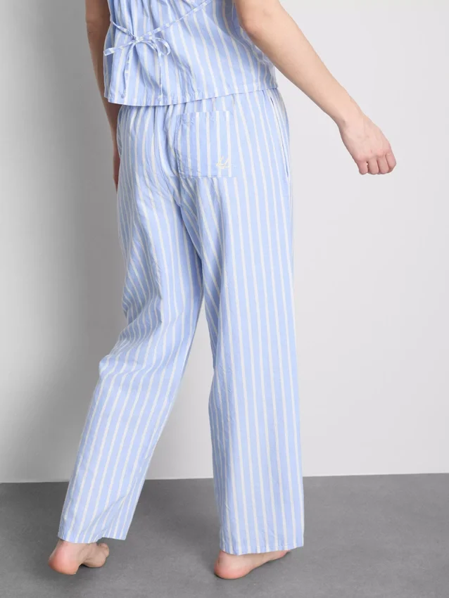 Puuvillaiset raidalliset oxford-pyjamahousut