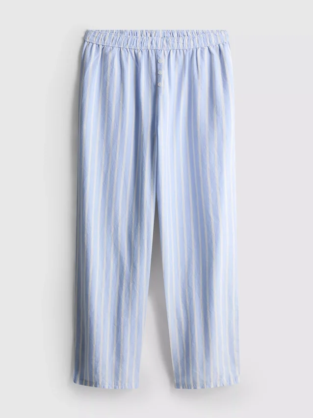 Puuvillaiset raidalliset oxford-pyjamahousut